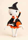 Chloe the Spider Girl crochet pattern - full front view