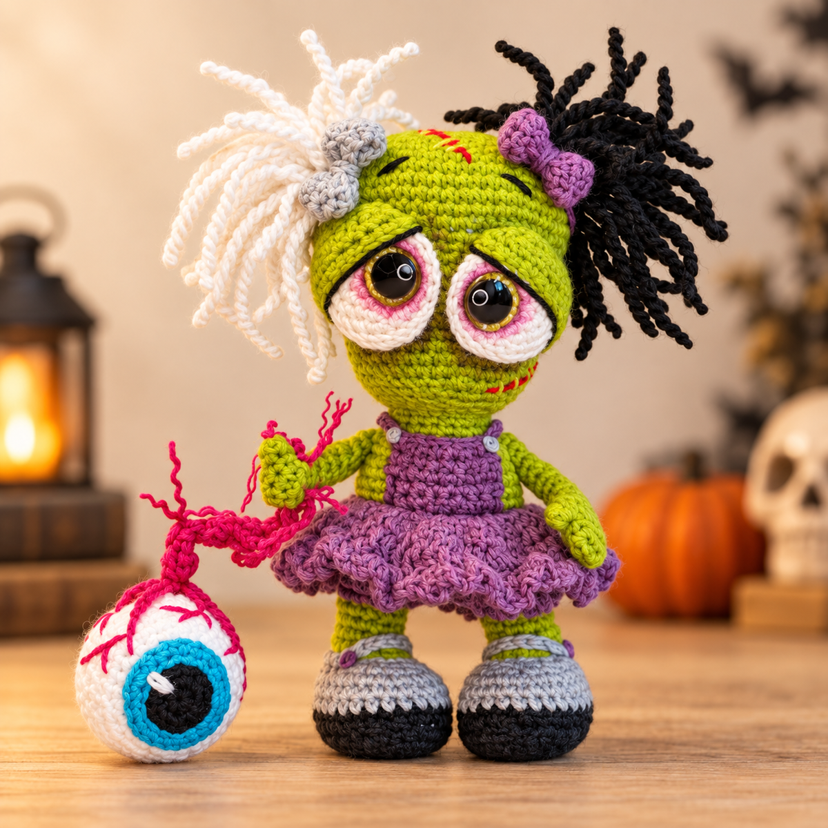 Drip Monster crochet pattern - spooky cute crochet monster