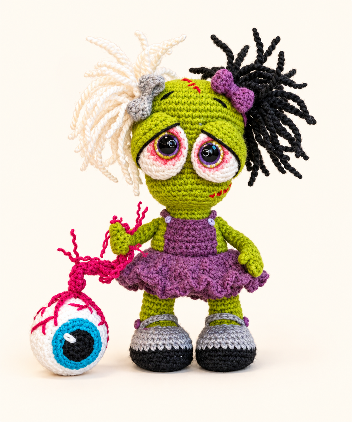 Drip Monster crochet pattern - full front view