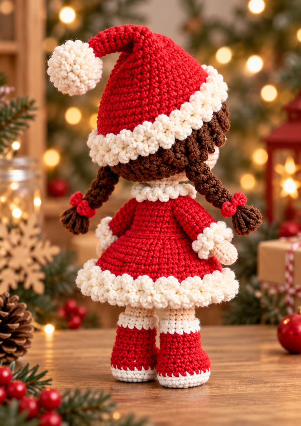 Santa Doll crochet pattern - back view