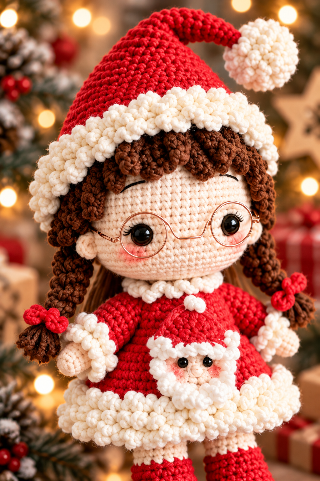 Santa Doll crochet pattern - detail view